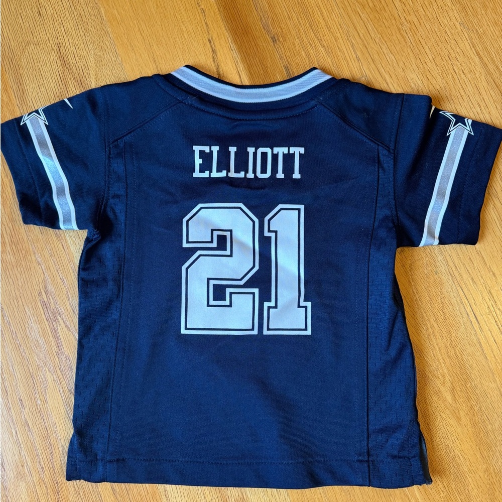 NFL DALLAS COWBOYS Ezekiel Elliott Navy and White Jersey